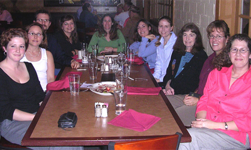 women at a table