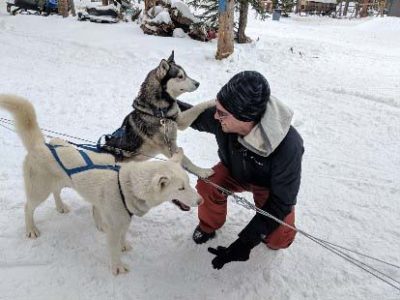 jimmy with huskies