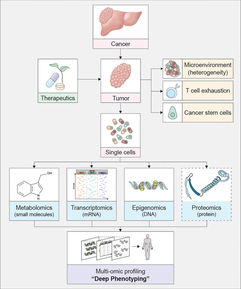 Graphic detailing the interface between human diseases and genetics, computational statistics and data science