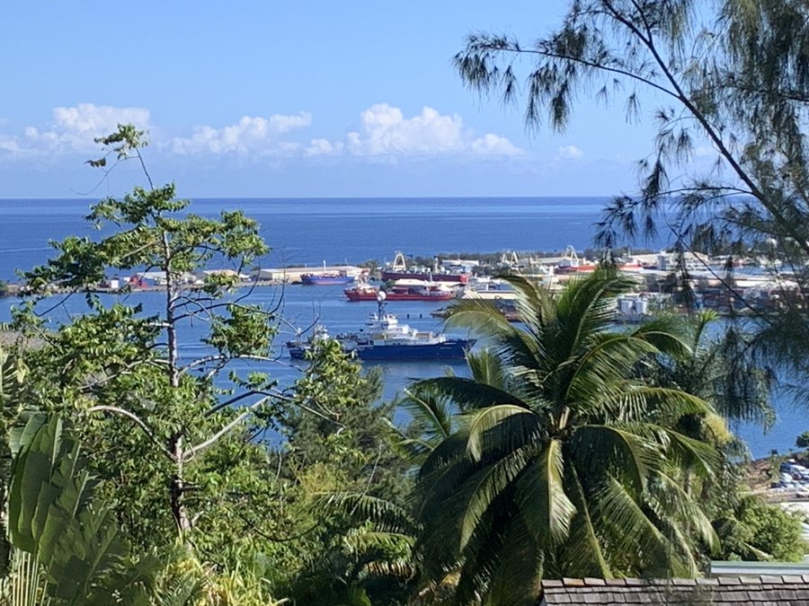 Tahiti, where the research team began the 55-day cruise.