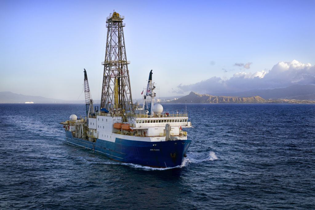 The JOIDES Resolution, off the coast of Hawaii