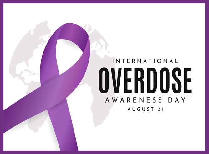 Graphic promoting International Overdose Day 2023