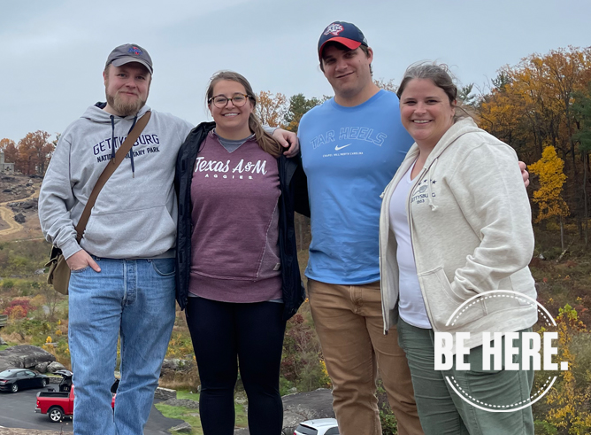 Group photo of Texas A&amp;M University students and current U.S. Army Center of Military History employees (from left) John Lewis, Kendall Cosley, Shane Makowicki and Ashley Vance