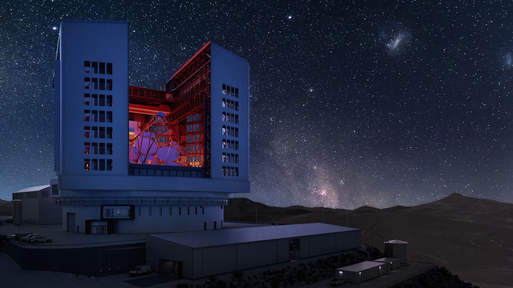 Artist's rendering of the enclosure for the Giant Magellan Telescope, as designed by Spain-based engineering and architecture firm IDOM