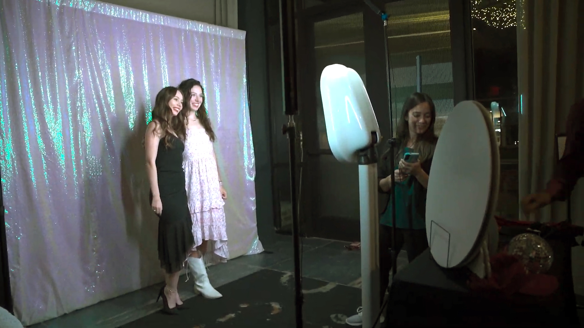 Guests enjoy the photobooth at the Texas A&amp;M Oceanography 75th Anniversary Gala, held September 20, 2024, at The George Hotel in College Station, Texas